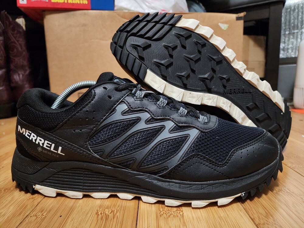 Merrell Wildwood Shoes Sneaker Mens 10.5 GORE-TEX Black Low Trail Hiking J066479